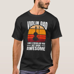 Retro Musician Violin Player Violinist Vintage vid T-shirt