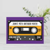 RETRO MUSIQUE CASSETTE ANNIVERSAIRE Invitations PE (Debout devant)