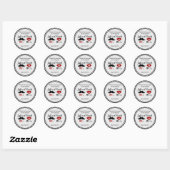 Retro Mustache aangepaste bruiloft Ronde Sticker (Vel)