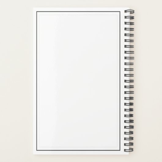 Retro Mustache Barber Shop Appointment Book / Planner (Achterkant)