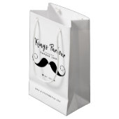 Retro Mustache - Barber Shop Merchandise Klein Cadeauzakje (Voorkant Gekanteld)