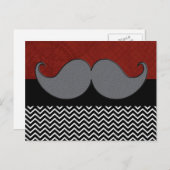 Retro Mustache Mustache Stache Briefkaart (Voorkant / Achterkant)