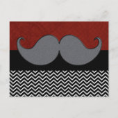 Retro Mustache Mustache Stache Briefkaart (Voorkant)