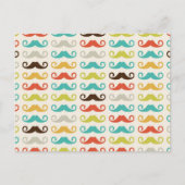 Retro Mustache Pattern Briefkaart (Voorkant)