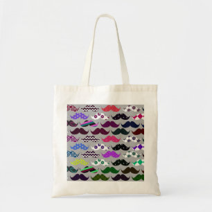 Retro Mustache Pattern Tote Bag