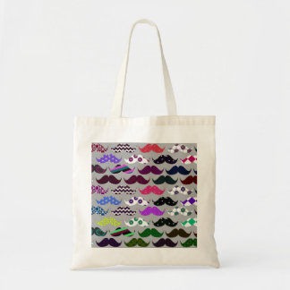 Retro Mustache Pattern Tote Bag