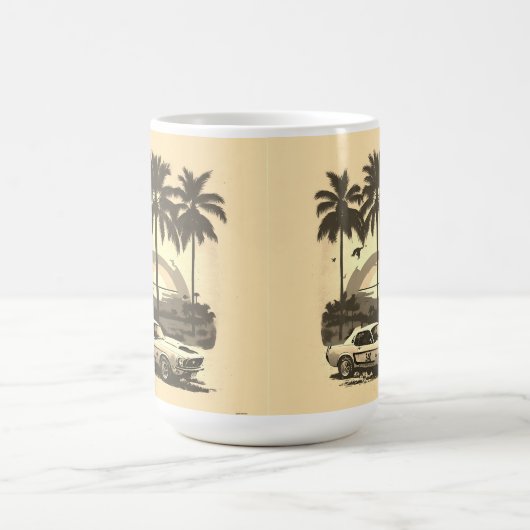RETRO MUSTANG CAR Mug (Centre)