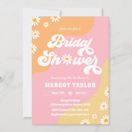 Retro Muted Tones Boho Hippy Vibes Vrijgezellenfee Kaart (Voorkant)