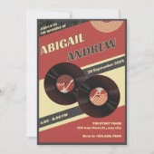 Retro muziek bruiloft kaart (Voorkant)