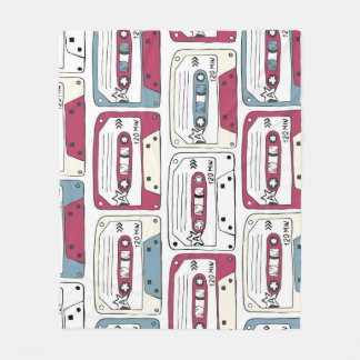 Retro muziek cassettes: Rock achtergrond patroon Fleece Deken