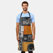 Retro Muziek Luidspreker Muurontwerp Schort (Gedragen)