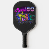 retro muziek pickleball paddle (Voorkant)