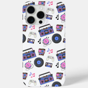 Retro muziek uit het tijdperk van de jaren 80 Nost iPhone 15 Pro Max Hoesje