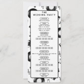 Retro Muziek Vinyl Trouwceremonie Party Programma (Achterkant)