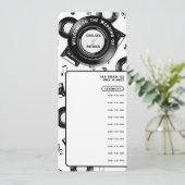 Retro Muziek Vinyl Trouwceremonie Party Programma (Staand voorkant)