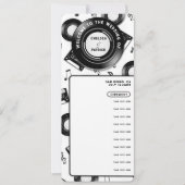 Retro Muziek Vinyl Trouwceremonie Party Programma (Voorkant)