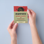 Retro Muziekafspraak Flyer (Hand)