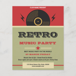Retro Muziekafspraak Flyer