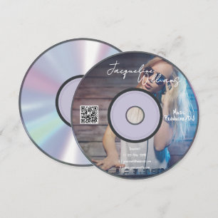 Retro muziekproducer cd dj visitekaartje kaart