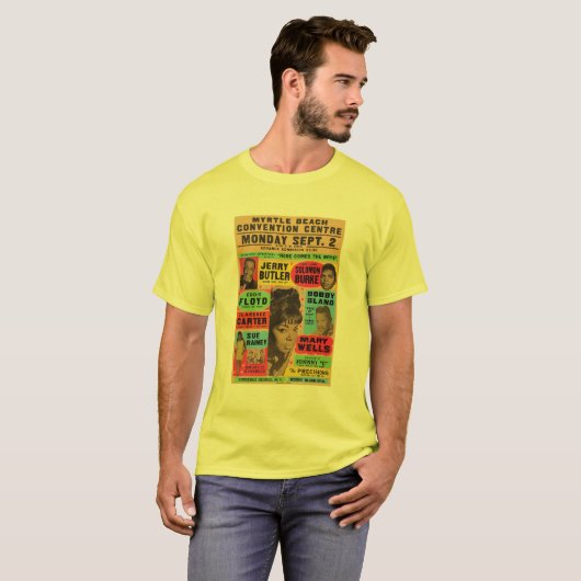 Retro Myrtle Beach Concert Poster T-shirt (Voorkant volledig)