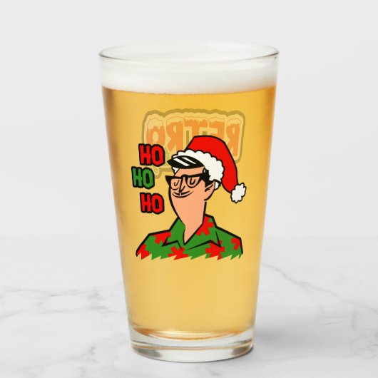 Retro Myrtle Beach Guy Kerstmis Glas (Achterkant gevuld)
