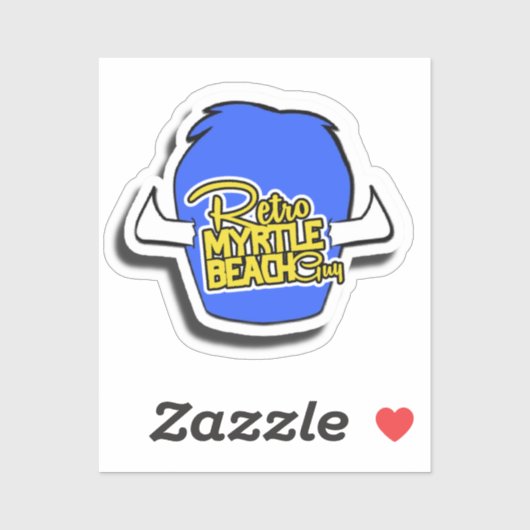 Retro Myrtle Beach Guy Lodge Pet Sticker (Vel)