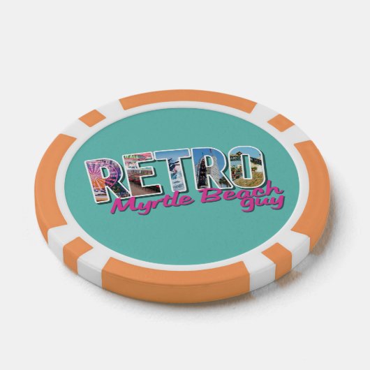 Retro Myrtle Beach Guy Poker Chips (Enkel)