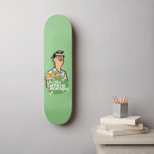 Retro Myrtle Beach Guy Skateboard (Muurkunst)
