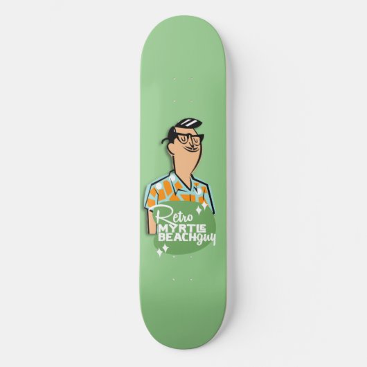 Retro Myrtle Beach Guy Skateboard (Voorkant)