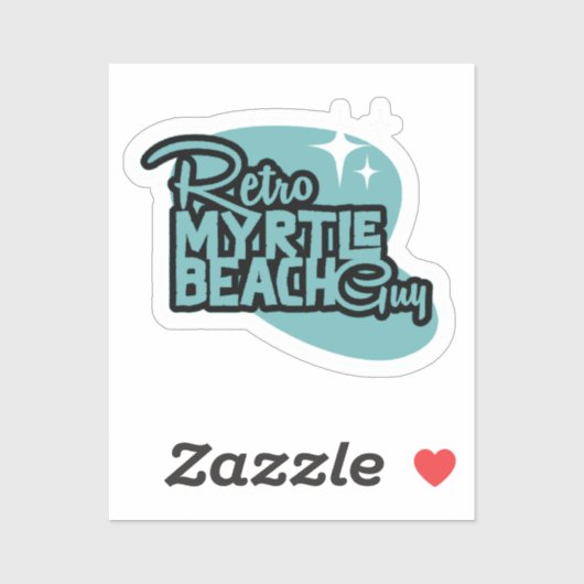 Retro Myrtle Beach Guy Sticker (Vel)