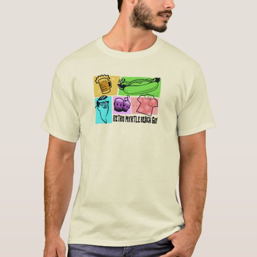 Retro Myrtle Beach Guy T-shirt (Voorkant)