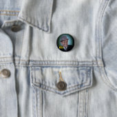 Retro Myrtle-strandman Ronde Button 3,2 Cm (In situ)
