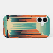 Retro Mystic Waterfall iPhone 16 Hoesje (Achterkant horizontaal)