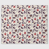 retro-mystiek patroon cadeaupapier (Vlak)