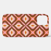 Retro Naadloos patroon in Oranje, bruin, pin Case-Mate iPhone Case (Achterkant (horizontaal))