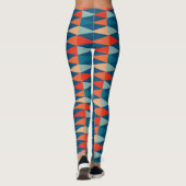  retro naadloze patronen leggings (Achterkant)