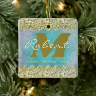 Retro naam betekent Ornament, aangepaste aandenken Keramisch Ornament