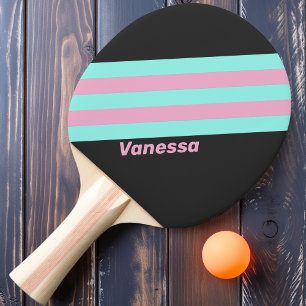 Retro Nacht Prism Strepen met Naam Tafeltennisbatje