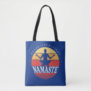 Retro Namaste, yoga pose Draagtas
