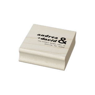 Retro Namen & Groovy Script Eenvoudig retour adres Rubberstempel