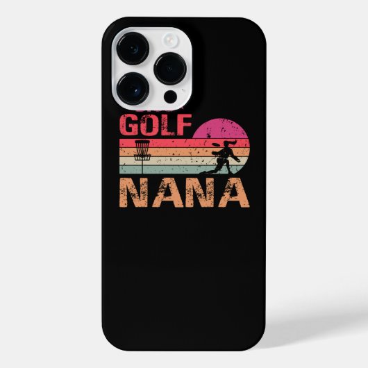 Retro Nana Disk Golf Gift iPhone Hoesje (Achterkant)