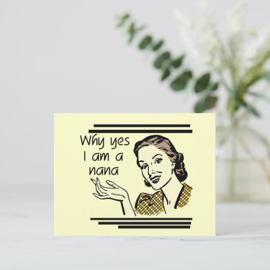 Retro Nana T-shirts en Giften Briefkaart (Staand voorkant)