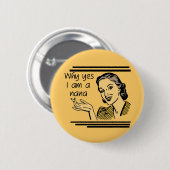 Retro Nana T-shirts en Giften Ronde Button 5,7 Cm (Voorkant /achterkant)