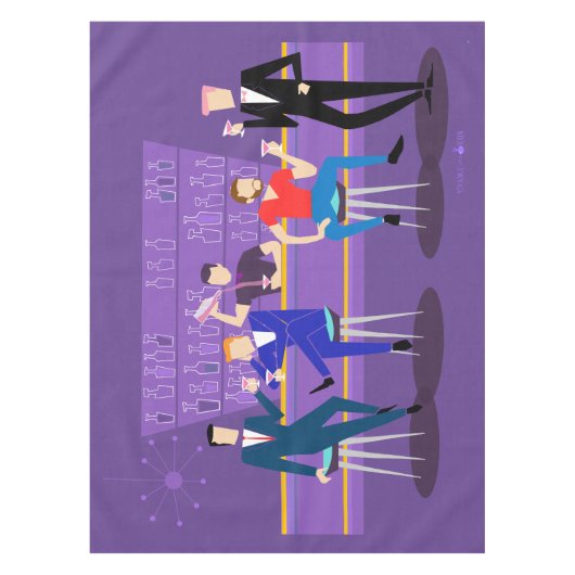 Rétro nappe de bar gay (Devant)