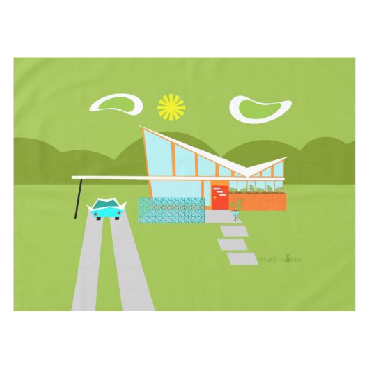 Rétro nappe de Chambre de Palm Springs (Devant (Horizontal))