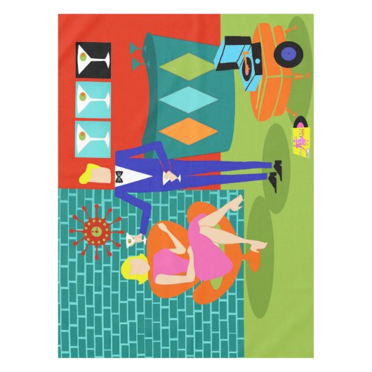 Rétro nappe de couples de Martini (Devant)