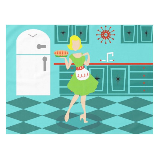 Rétro nappe de cuisine (Devant (Horizontal))