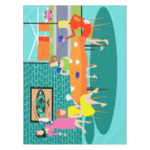 Rétro nappe de jeu de carte des femmes (Devant)