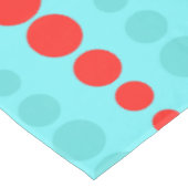 Rétro nappe de points de rouge et de turquoise (Angle)