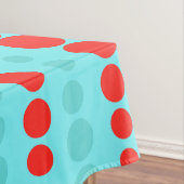 Rétro nappe de points de rouge et de turquoise (In Situ)